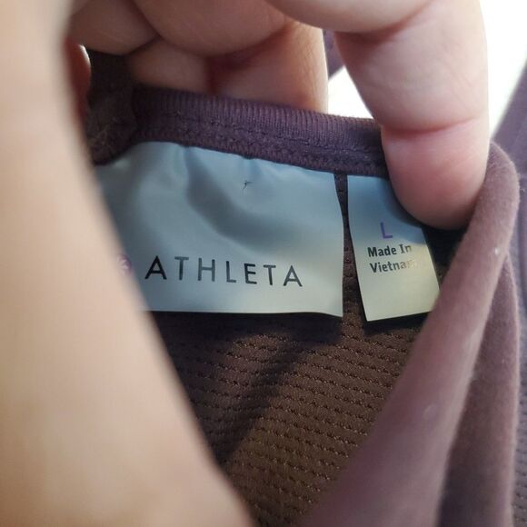 Athleta Tank Top Hidden Agenda Tank Top Berry Currant Size L Pink Brown - Picture 11 of 13
